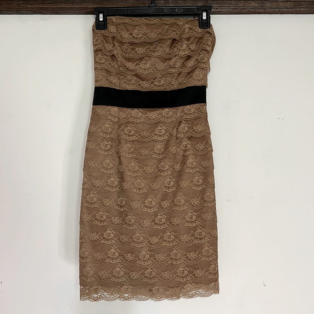 H&M Brown Lace Cocktail Dress